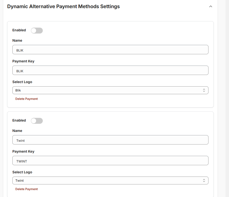 Shopify Embedded Multi-APMs: Screenshots (continued)