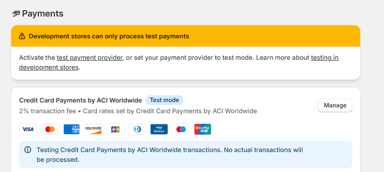 Shopify Embedded Cards: Screenshots