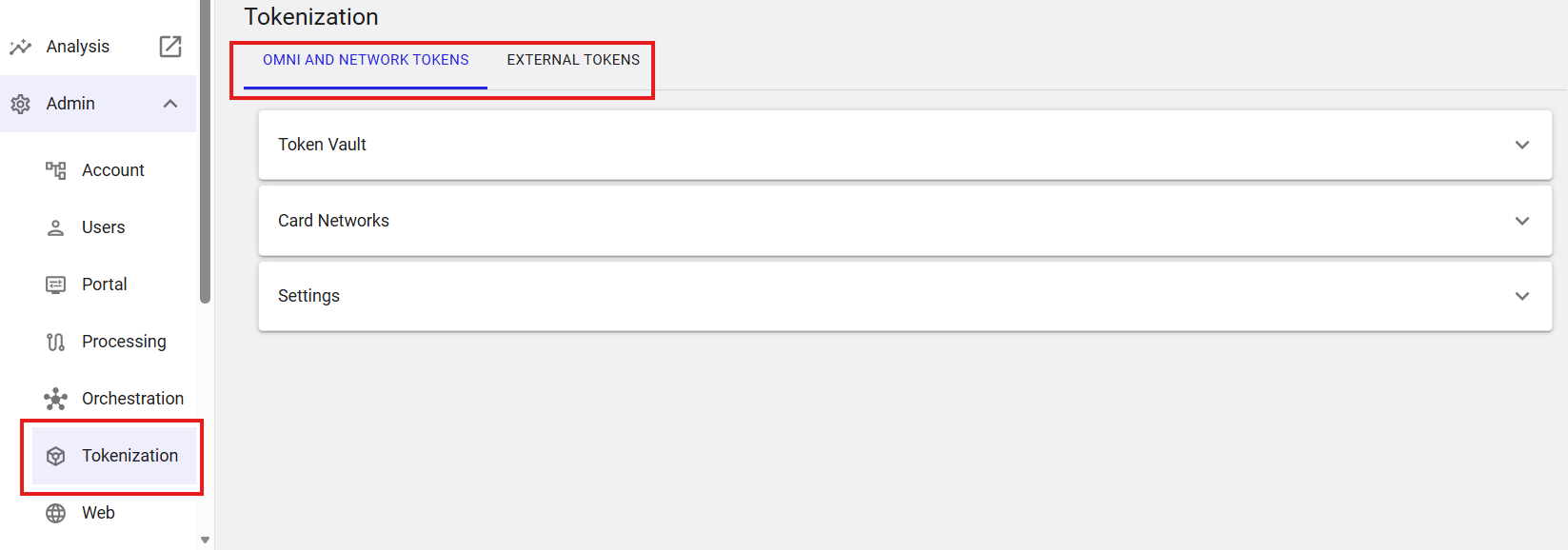 Admin Tokenization overview