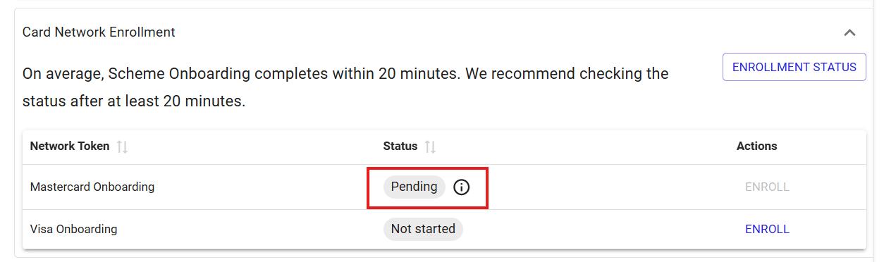 Enrollment Status Updated to Pending