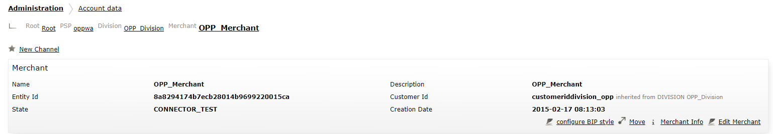 Shopify (COPYandPAY): Credentials from the Payments Orchestration Platform